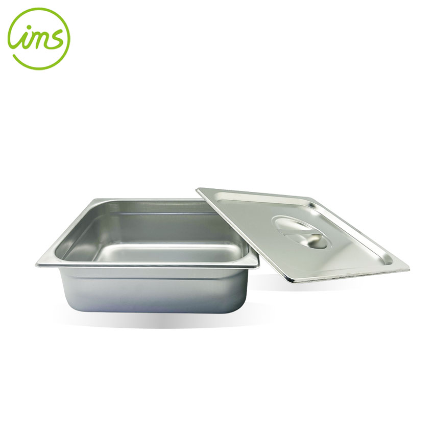 1/2 Size Stainless Steel Steam Table Pan with Lid